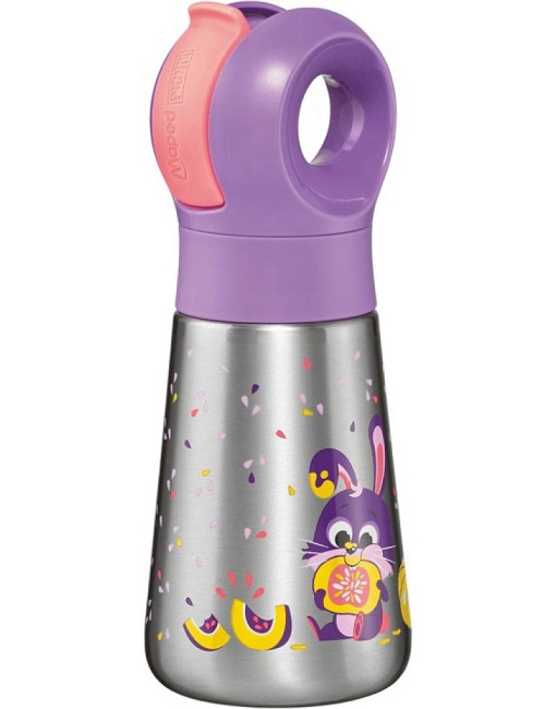 Παγούρι 350ml Maped Picnik Αοξείδωτο Μωβ Rabbit