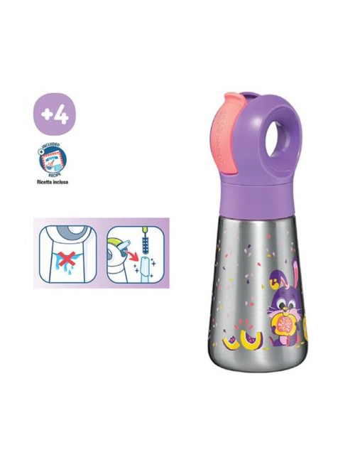 Παγούρι 350ml Maped Picnik Αοξείδωτο Μωβ Rabbit