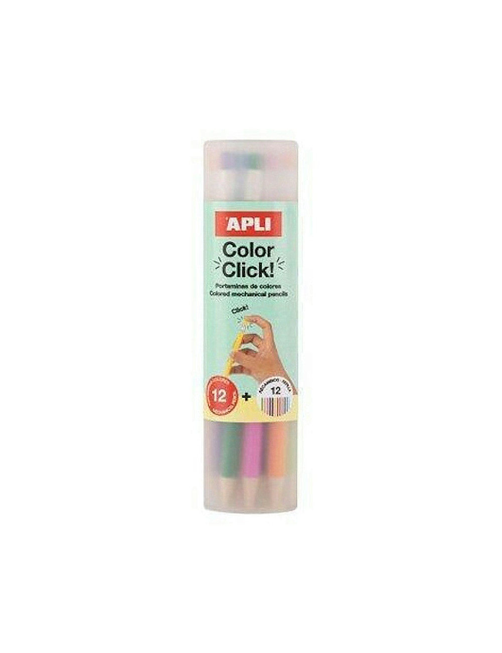Μηχανικά μολύβι Apli Color Click Ξυλομπογιά 12χρ