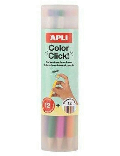 Μηχανικά μολύβι Apli Color Click Ξυλομπογιά 12χρ