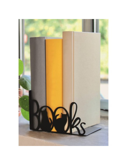 Βιβλιοστάτης Moses Book end Cat Μεταλλικός