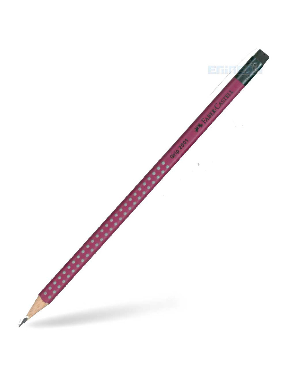Μολύβι Faber Castell Grip 2001 2B με γόμα magenta