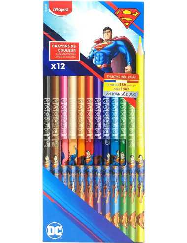 Ξυλομπογιές Maped 12χρ Superman