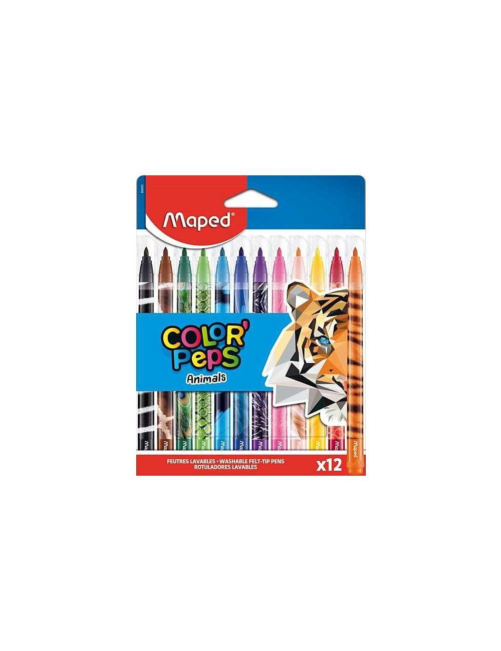 Μαρκαδόροι Maped 12χρ ColorPeps Animals
