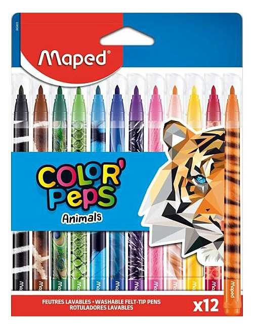 Μαρκαδόροι Maped 12χρ ColorPeps Animals