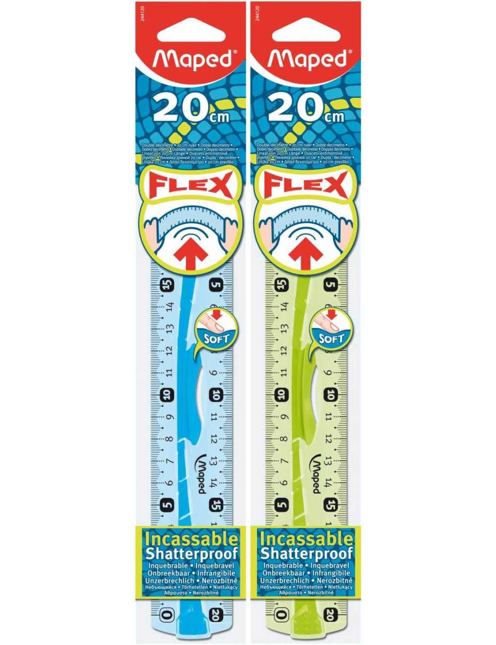 Χάρακας Maped 20cm Cristal flex