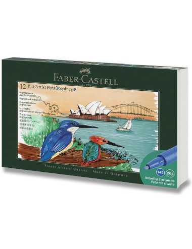 Μαρκαδόροι Faber Castell Pitt Artist Pen 12χρ Ανεξίτηλοι Sydney