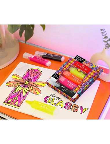 Μαρκαδόροι Faber Castell Textliner 46 Υπογράμμισης Superfluorescent 4χρ
