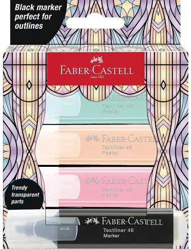 Μαρκαδόροι Faber Castell Textliner 46 Υπογράμμισης Pastel 4χρ