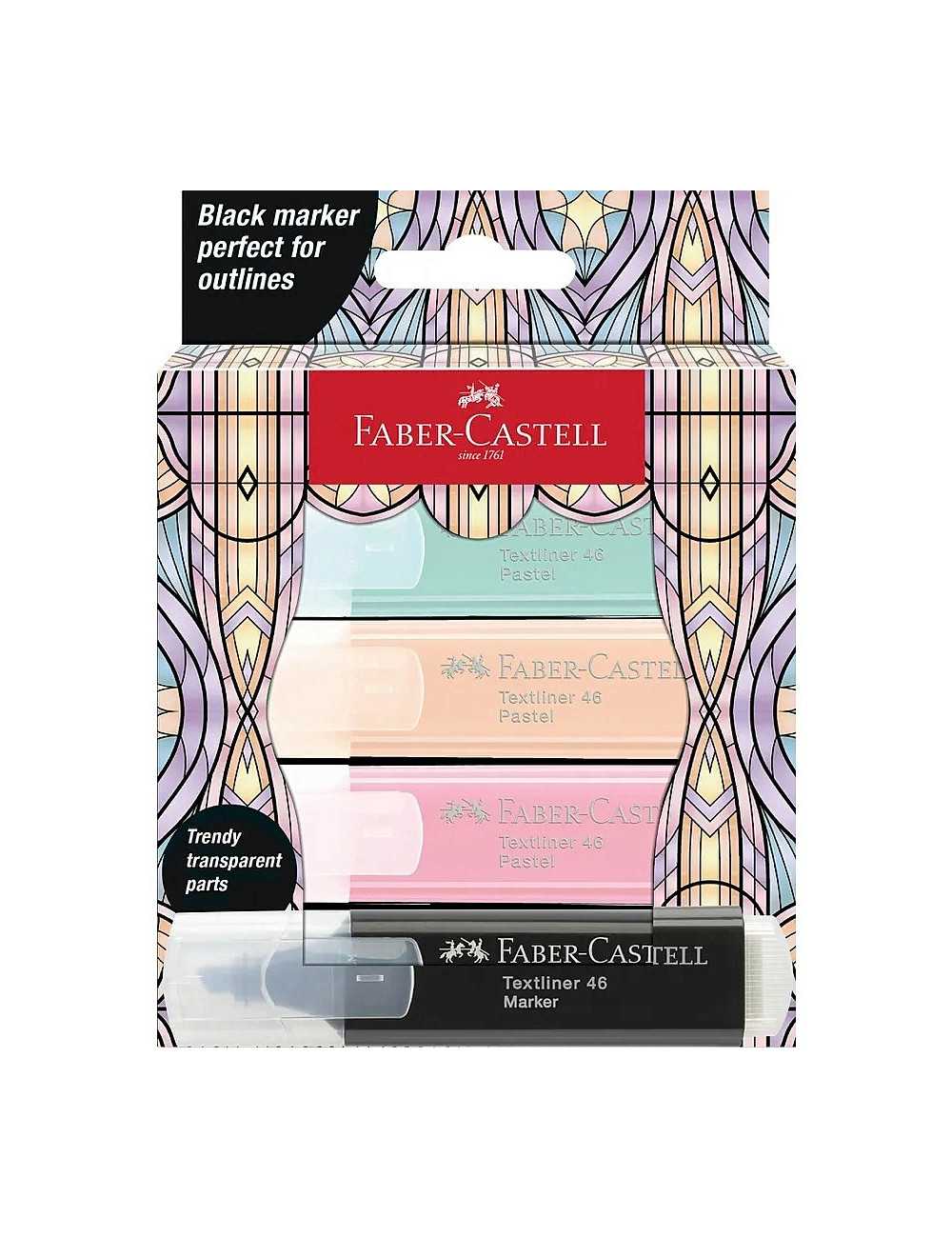 Μαρκαδόροι Faber Castell Textliner 46 Υπογράμμισης Pastel 4χρ