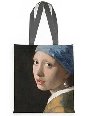 Τσάντα Υφασμάτινη Σουέτ Brainfood Vermeer Girl with the Pearl Earring