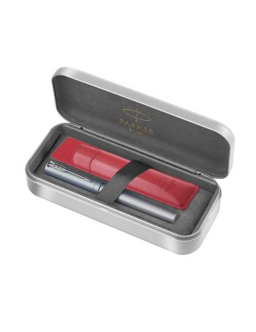 Πένα Parker Vector XL Silver Blue FP Δώρο Μεταλλική Κασετίνα με Θήκη