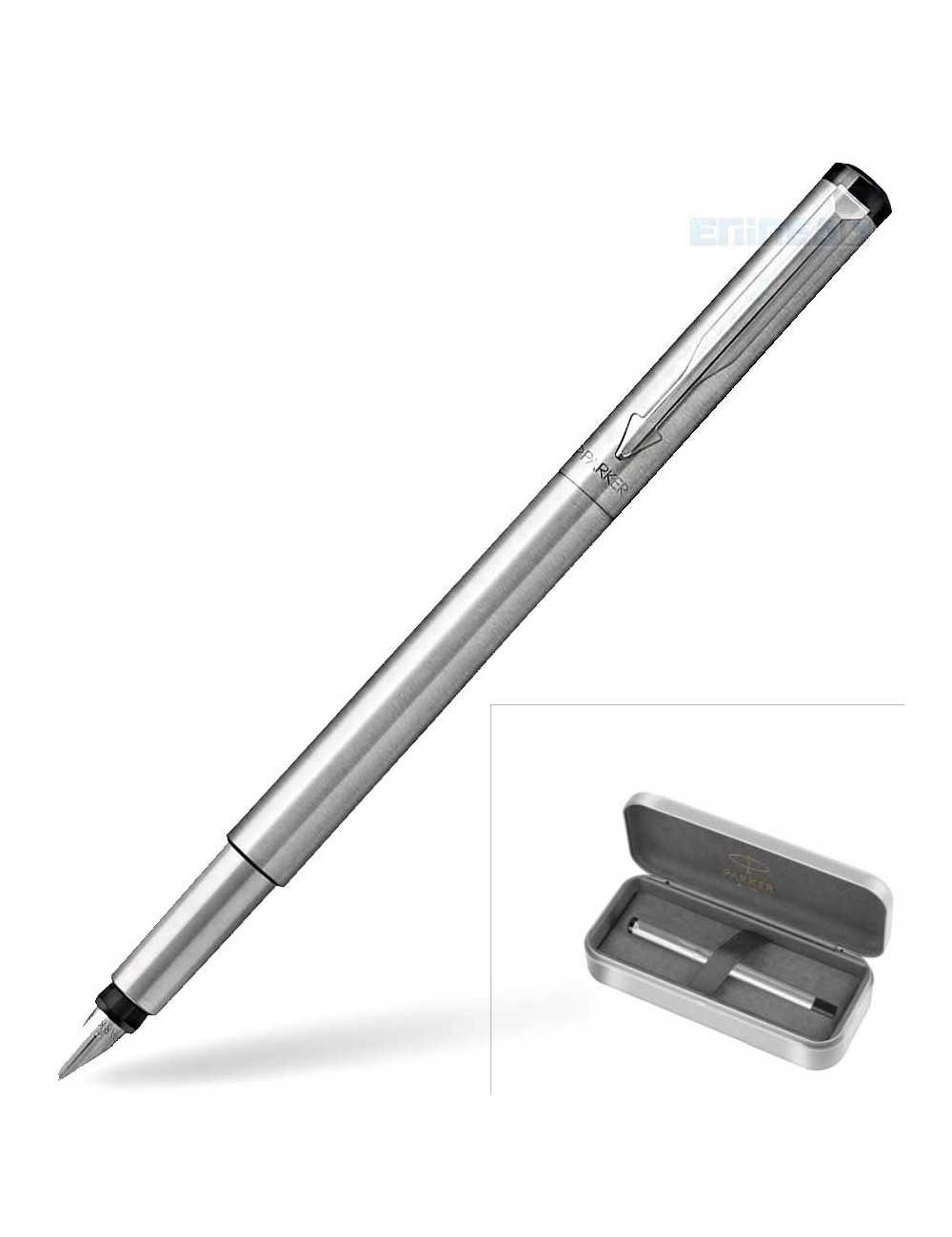 Πένα Parker Vector Steel CT FP Δώρο Μεταλλική Κασετίνα