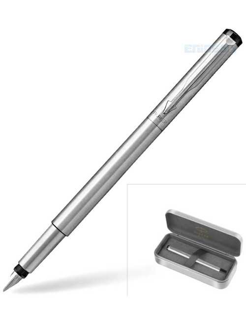 Πένα Parker Vector Steel CT FP Δώρο Μεταλλική Κασετίνα