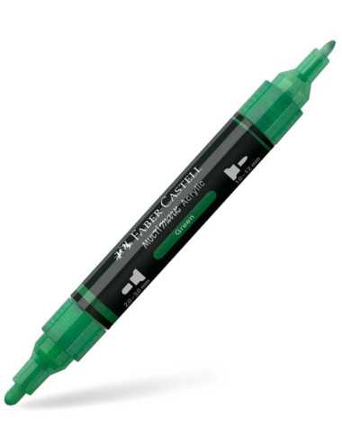 Μαρκαδόρος Διπλός Faber Castell Multimark Acrylic 316 Green