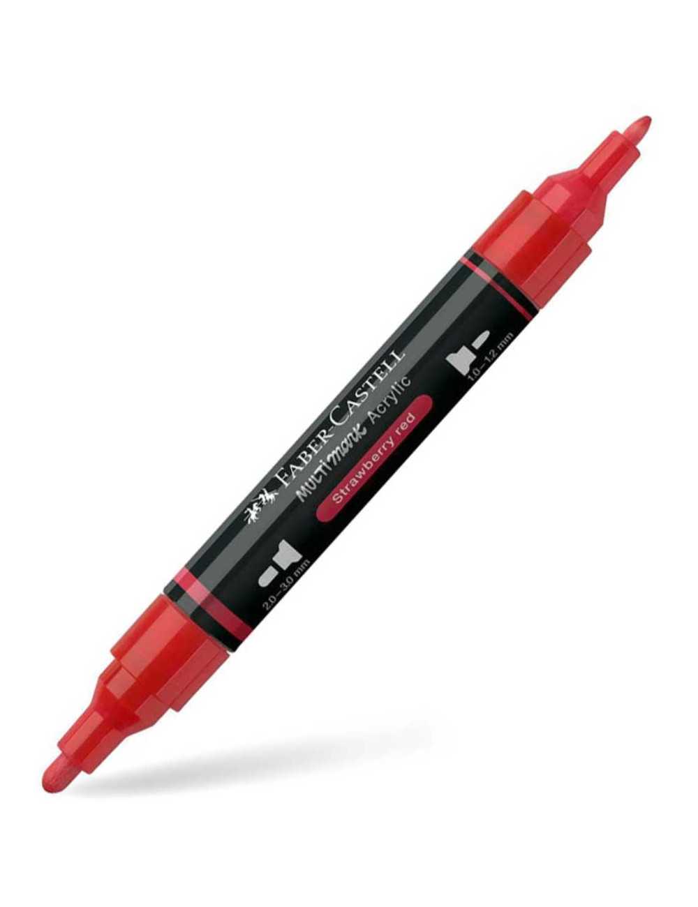 Μαρκαδόρος Διπλός Faber Castell Multimark Acrylic 219 Strawberry Red