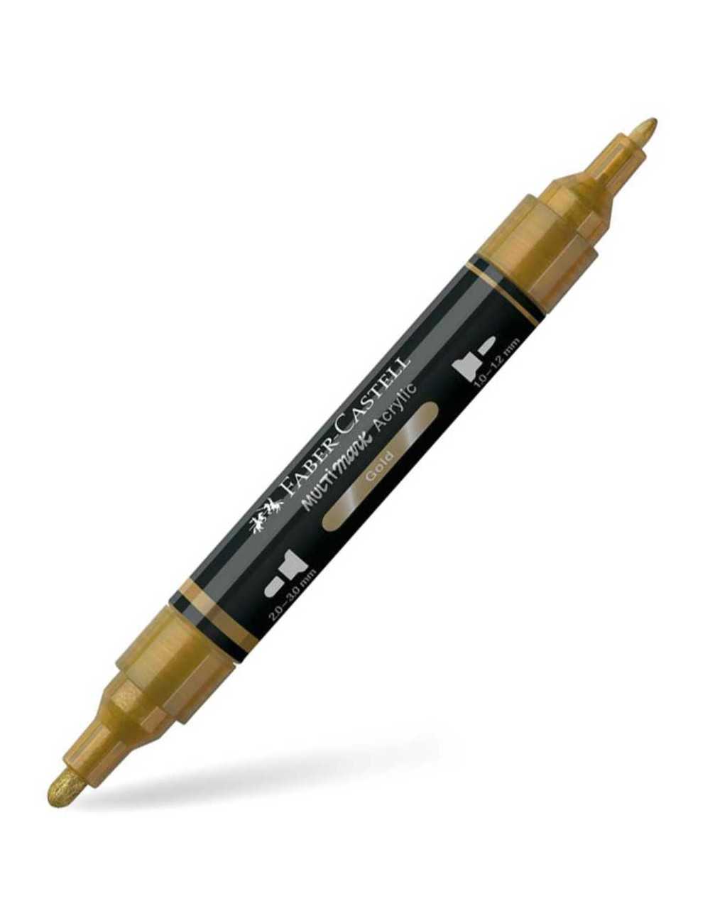 Μαρκαδόρος Διπλός Faber Castell Multimark Acrylic 250 Gold