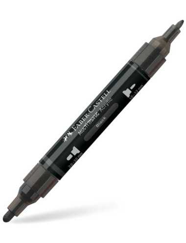 Μαρκαδόρος Διπλός Faber Castell Multimark Acrylic 199 Black