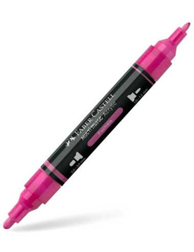 Μαρκαδόρος Διπλός Faber Castell Multimark Acrylic 125 Fuchsia
