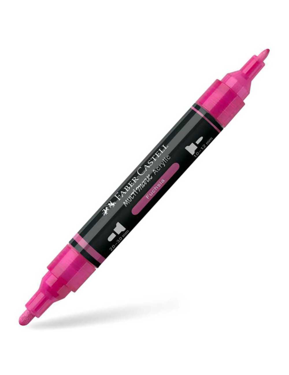 Μαρκαδόρος Διπλός Faber Castell Multimark Acrylic 125 Fuchsia