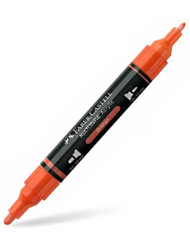 Μαρκαδόρος Διπλός Faber Castell Multimark Acrylic 115 Orange