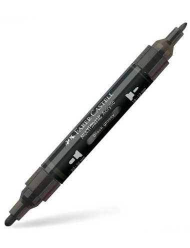 Μαρκαδόρος Διπλός Faber Castell Multimark Acrylic 299 Black Glossy