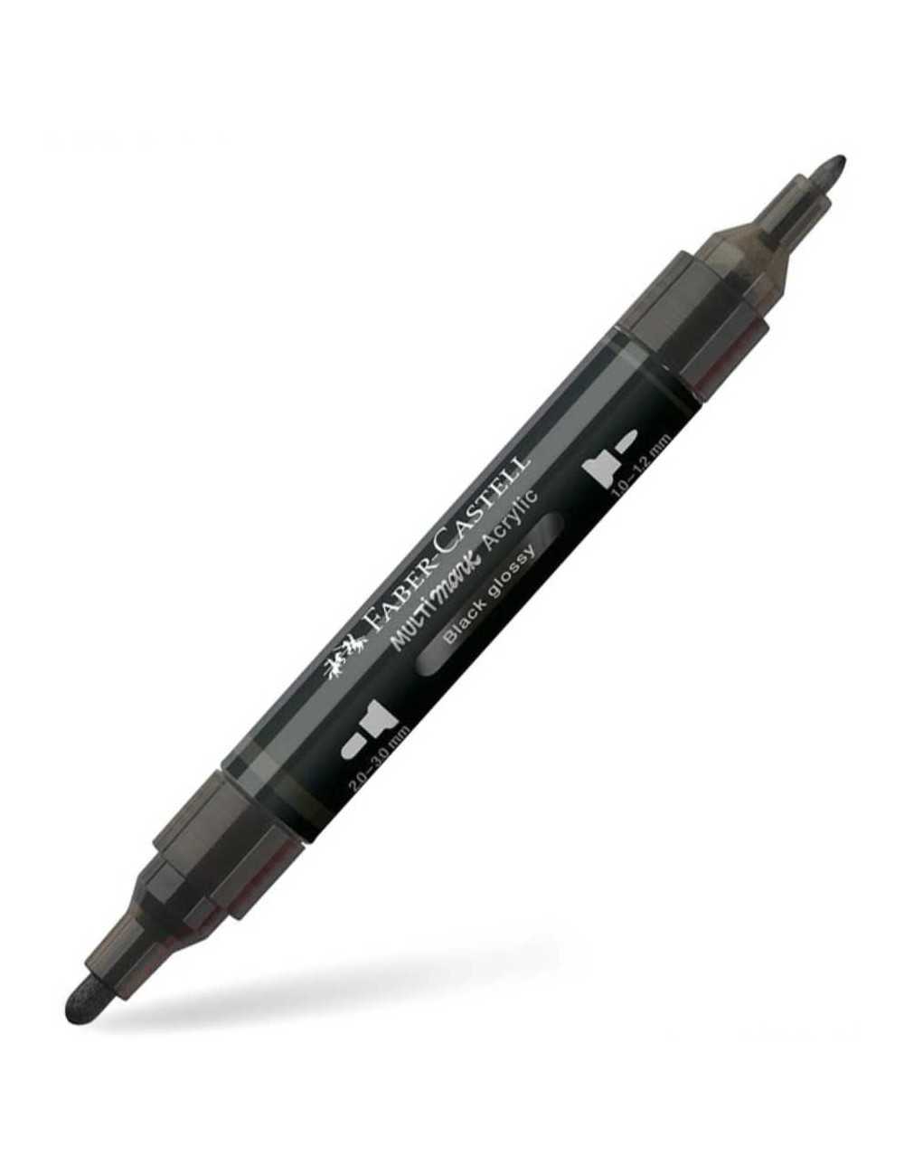 Μαρκαδόρος Διπλός Faber Castell Multimark Acrylic 299 Black Glossy