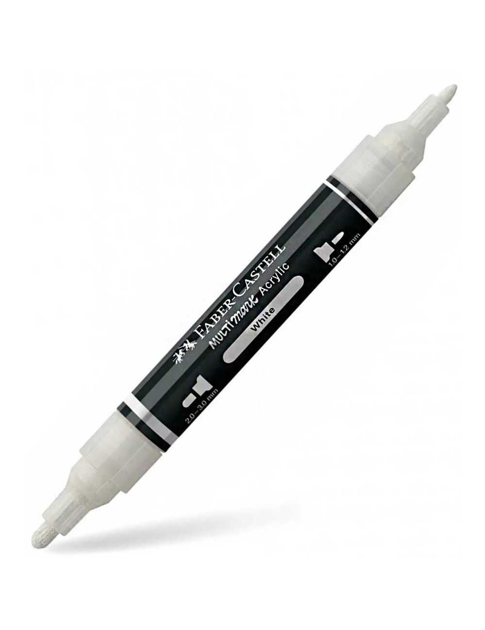 Μαρκαδόρος Διπλός Faber Castell Multimark Acrylic 101 White