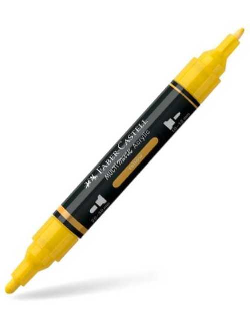 Μαρκαδόρος Διπλός Faber Castell Multimark Acrylic 108 Yellow