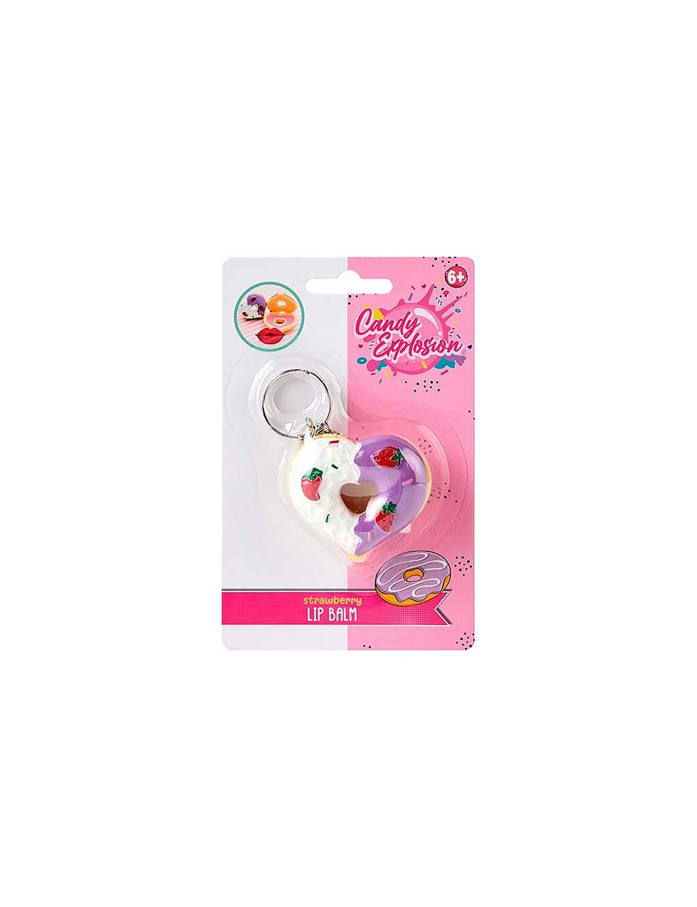 Lip Balm Μπρελόκ Create it Explosion Donut Strawberry