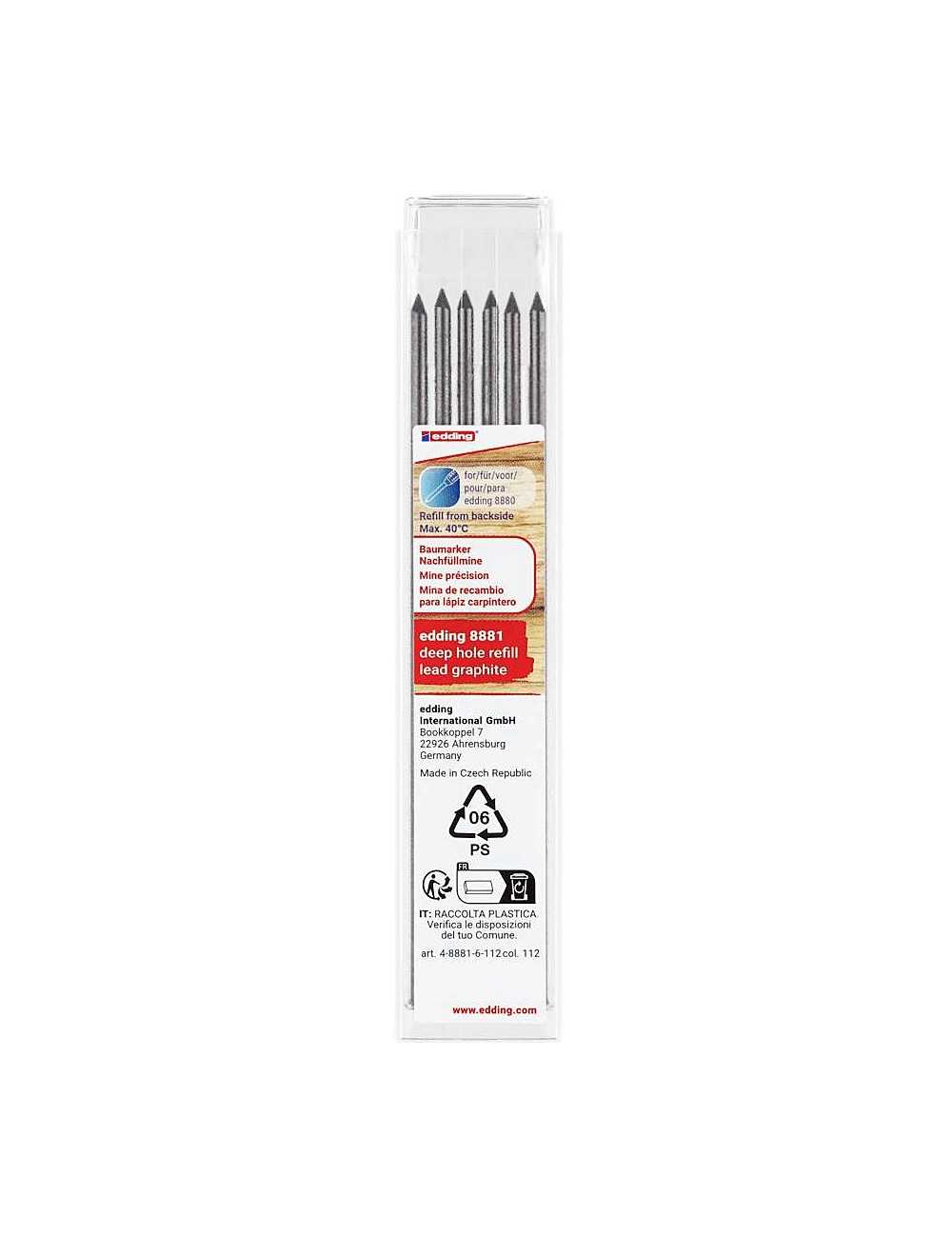Μύτες edding 2.8mm HB Γραφίτη 6τ