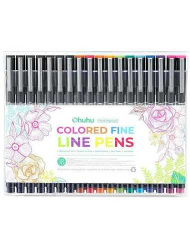 Μαρκαδόροι Ohuhu 24χρ Fineliners Σχεδίου Χρωματιστά