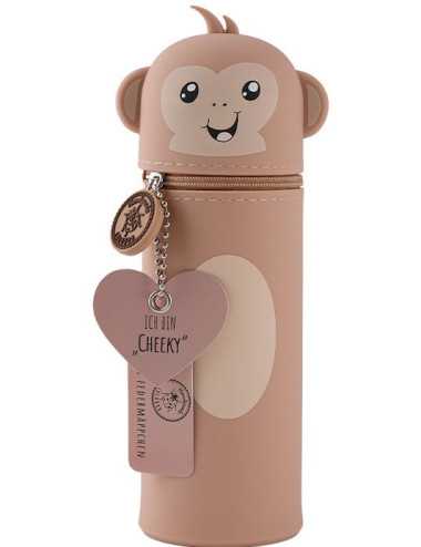 Κασετίνα Μολυβοθήκη Σιλικόνης Lulubug Monkey Cheeky