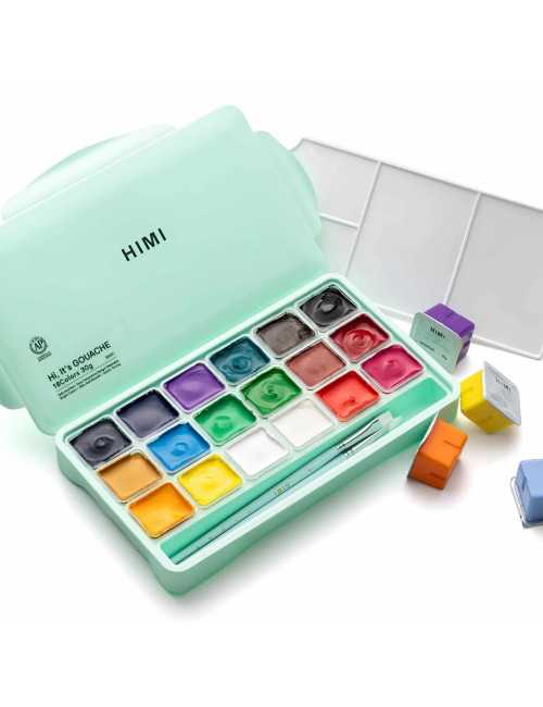 Νερομπογιές Υγρες Himi 18χ 30g Watercolour Green Case