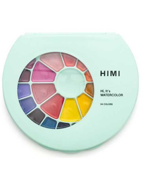Νερομπογιές Υγρες Himi 24χ Watercolour Green Case