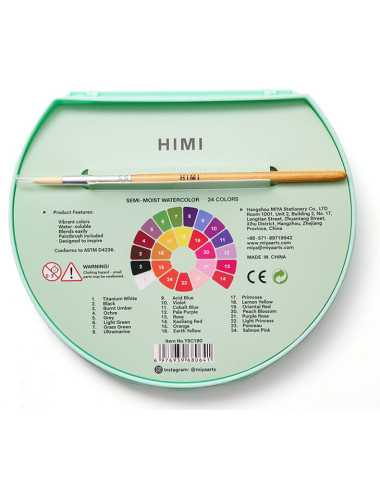 Νερομπογιές Υγρες Himi 24χ Watercolour Green Case