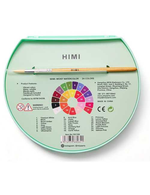 Νερομπογιές Υγρες Himi 24χ Watercolour Green Case