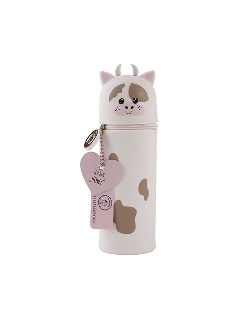 Κασετίνα Μολυβοθήκη Σιλικόνης Lulubug Cow Howy