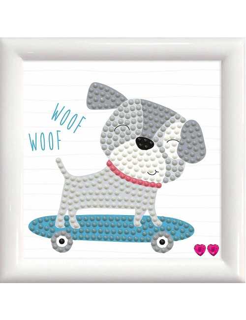 Κάδρο με Ψηφίδα Diamond Dotz Skate & Woof