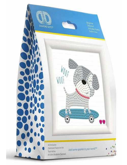 Κάδρο με Ψηφίδα Diamond Dotz Skate & Woof
