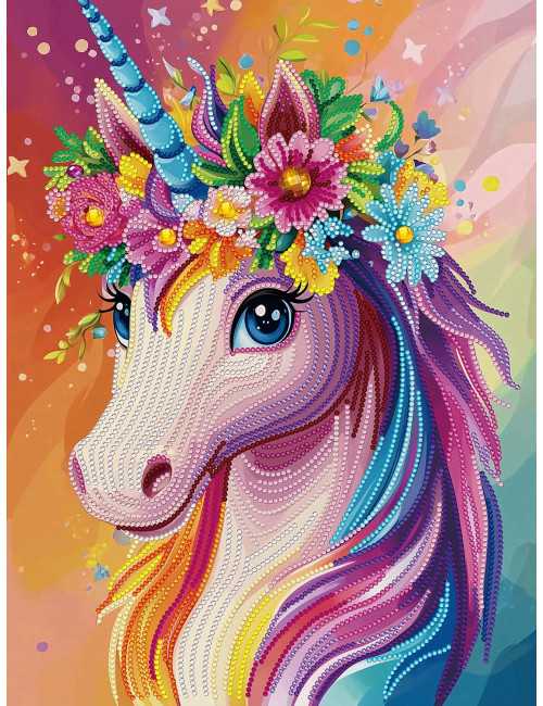 Κάδρο με Ψηφίδα Diamond Dotz 30Χ40cm Unicorn Princess