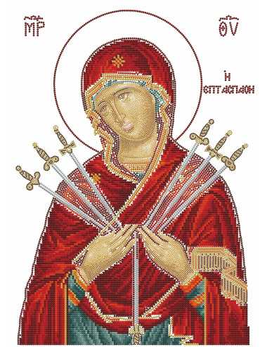 Καμβάς Ψηφιδωτό Diamond Dotz 37x52cm Παναγία η Επτάσπαθη