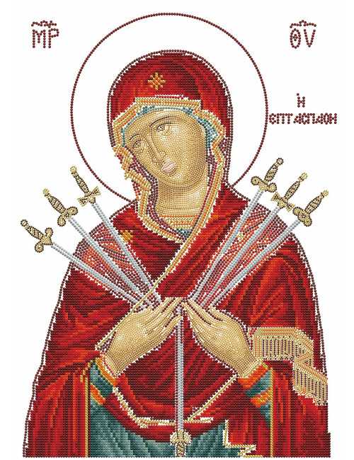 Καμβάς Ψηφιδωτό Diamond Dotz 37x52cm Παναγία η Επτάσπαθη