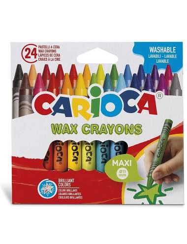 Κηρομπογιές Carioca 12τεμ Wax Crayons