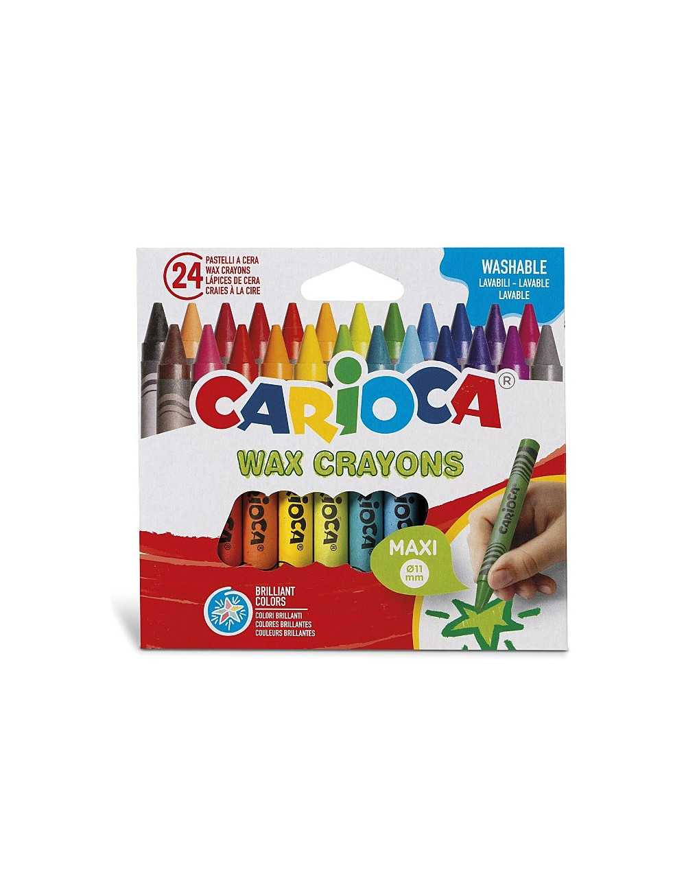 Κηρομπογιές Carioca 12τεμ Wax Crayons