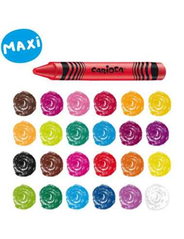 Κηρομπογιές Carioca 12τεμ Wax Crayons