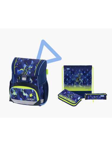 Σχολική Τσάντα Herlitz Loop Plus 4σε 1 T-Rex Explorer