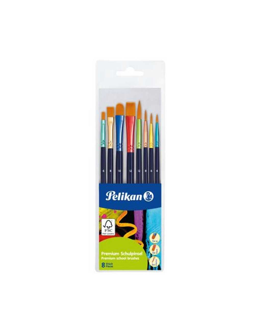 Πινέλα Σετ Pelikan 8τ Π6-8-12 Σ4-6-8-12