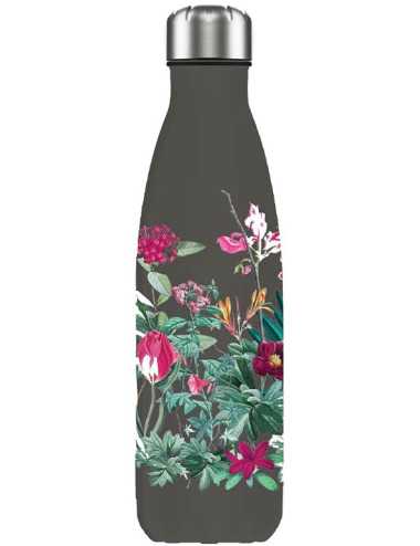 Θερμός 500ml PrimeLine Ανοξείδωτος Black Flowers