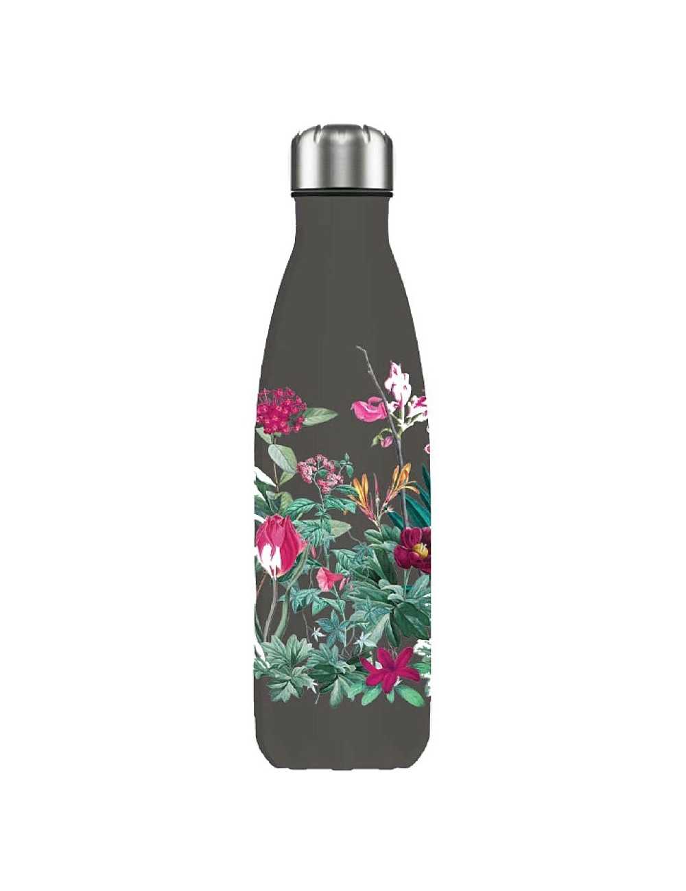 Θερμός 500ml PrimeLine Ανοξείδωτος Black Flowers